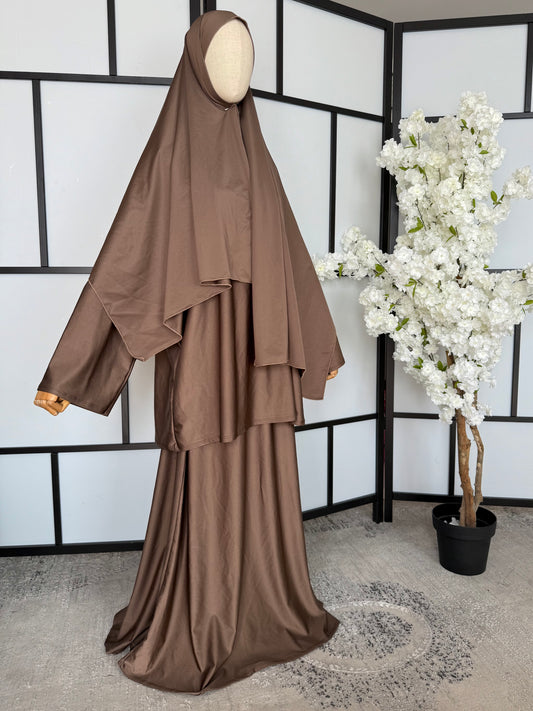 Burkini jupe marron